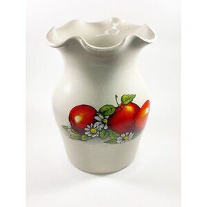 SHAKERS & THANGS POTTERY APPLES VASE MARSHALL TEXAS, Cottage, Country, Rustic